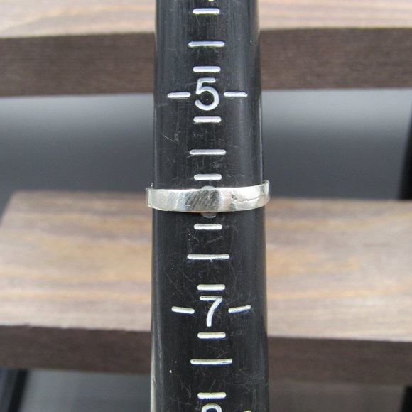 Size 6 Sterling Silver Cutout Style Rustic Band - Picture 5 of 7